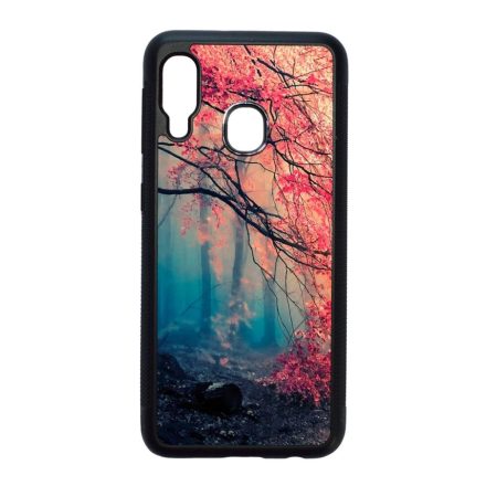 őszi erdős falevél természet Samsung Galaxy A20e fekete tok