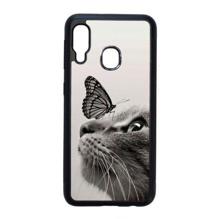 Cica és Pillangó - macskás Samsung Galaxy A20e tok
