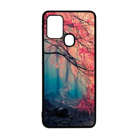 őszi erdős falevél természet Samsung Galaxy A21s fekete tok