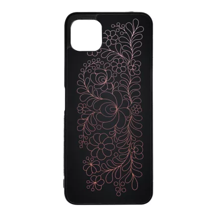 Elegáns Matyó - Rosegold magyar mintás hungarian folk Samsung Galaxy A22 5G tok