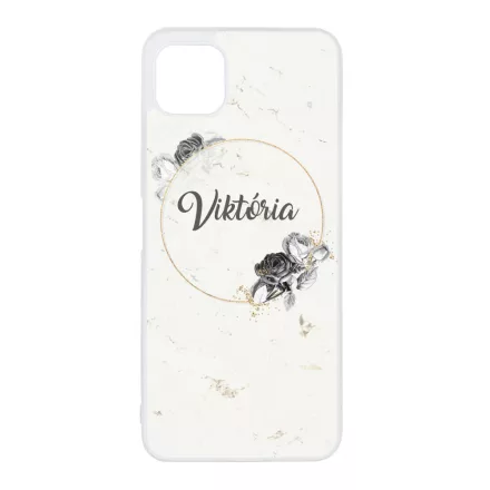 kerd a neveddel marble marvany mintas Rozsa viragos Samsung Galaxy A22 5G tok