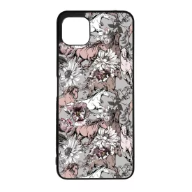 Csodaszép szürke vintage lovas mintás Samsung Galaxy A22 5G tok