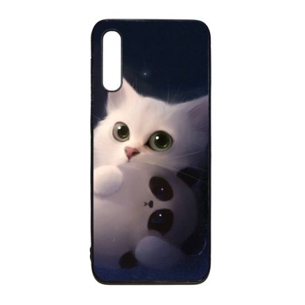 cica cicás macska macskás panda pandás Samsung Galaxy A30s fekete tok