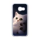 cica cicás macska macskás panda pandás Samsung Galaxy A3 (2017) fekete tok