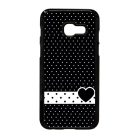 szerelem love szivecskés fekete fehér pöttyös Samsung Galaxy A3 (2017) fekete tok