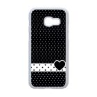 szerelem love szivecskés fekete fehér pöttyös Samsung Galaxy A3 (2017) fekete tok