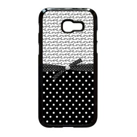 szerelem love fekete fehér pöttyös Samsung Galaxy A3 (2017) fekete tok
