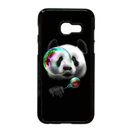 panda pandás Samsung Galaxy A3 (2017) fekete tok