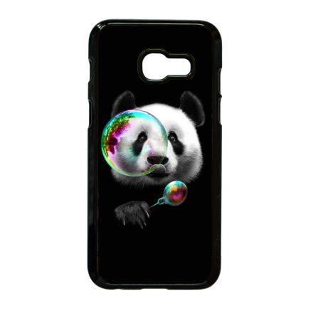 panda pandás Samsung Galaxy A3 (2017) fekete tok