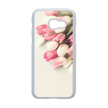 virágos tulipános tavaszi Samsung Galaxy A3 (2017) fehér tok
