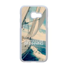 Minden nap egy új kezdet vitorlás tenger nyár Samsung Galaxy A3 (2017) fehér tok