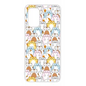 Tündéri Kawaii cica mintás Samsung Galaxy A32 4G tok