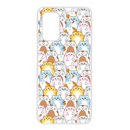 Tündéri Kawaii cica mintás Samsung Galaxy A32 4G tok
