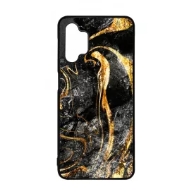 Luxury Golden Black marvanyos marvany mintas Samsung Galaxy A32 5G tok
