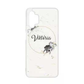 kerd a neveddel marble marvany mintas Rozsa viragos Samsung Galaxy A32 5G tok
