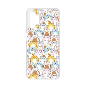 Tündéri Kawaii cica mintás Samsung Galaxy A32 5G tok