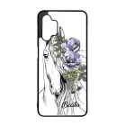 Rajzolt virágos lovas Samsung Galaxy A32 5G tok
