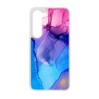 Blue Pink Gradient Ink kek rozsaszin marvanyos Samsung Galaxy A35 tok