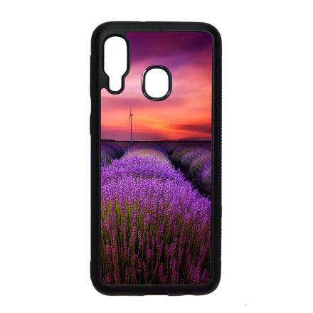 levendula levendulás levander lavender provence Samsung Galaxy A40 fekete tok
