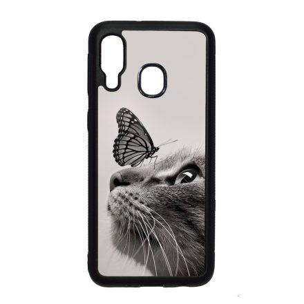 Cica és Pillangó - macskás Samsung Galaxy A40 tok
