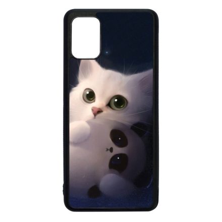 cica cicás macska macskás panda pandás Samsung Galaxy A41 fekete tok