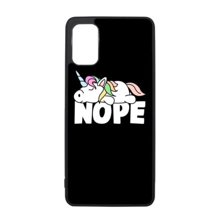 NOPE unikornis unicorn egyszarvú Samsung Galaxy A41 fekete tok