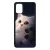 cica cicás macska macskás panda pandás Samsung Galaxy A51 fekete tok