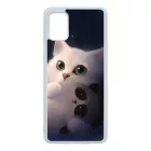 cica cicás macska macskás panda pandás Samsung Galaxy A51 fekete tok