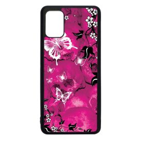 pillangó pillangós lepke lepkés Samsung Galaxy A51 fekete tok