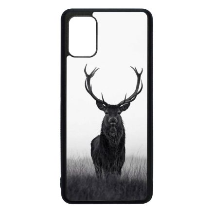 szarvas szarvasos agancs őszi fehér Samsung Galaxy A51 fekete tok
