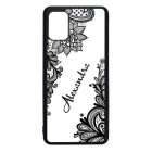 kérd a neveddel csipkés csajos Samsung Galaxy A51 fekete tok