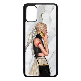 Matyó GIRL magyar mintás hungarian folk Samsung Galaxy A51 fekete tok