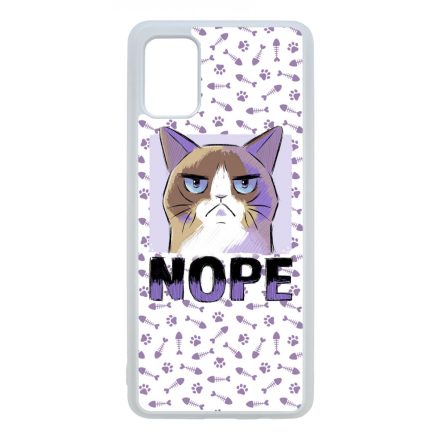 NOPE Cat Antisocial Antiszocialis Meno Trendi Samsung Galaxy A51 tok