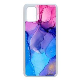 Blue Pink Gradient Ink kek rozsaszin marvanyos Samsung Galaxy A51 tok