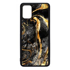 Luxury Golden Black marvanyos marvany mintas Samsung Galaxy A51 tok