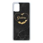 kerd a neveddel marble marvany mintas Heart szivecskes Samsung Galaxy A51 tok