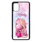 Unikornis és kávé - Téli mintás Samsung Galaxy A51 tok