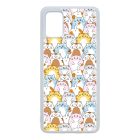 Tündéri Kawaii cica mintás Samsung Galaxy A51 tok