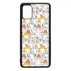 Tündéri Kawaii cica mintás Samsung Galaxy A51 tok
