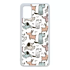 Tündéri rajzolt kutya mintás Samsung Galaxy A51 tok