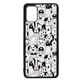 Aranyos kutya mintás Samsung Galaxy A51 tok