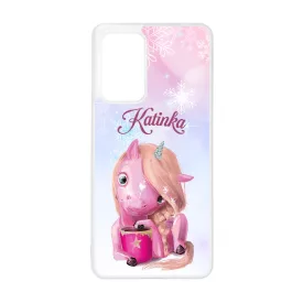 Unikornis és kávé - Téli mintás Samsung Galaxy A52 tok
