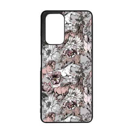 Csodaszép szürke vintage lovas mintás Samsung Galaxy A52 tok