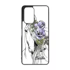 Rajzolt virágos lovas Samsung Galaxy A52 tok
