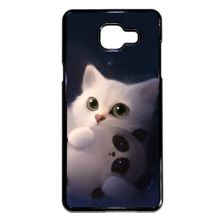 cica cicás macska macskás panda pandás Samsung Galaxy A5 (2016) fekete tok