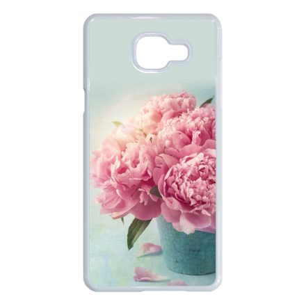 virágos tavaszi vintage rózsaszín rózsás Samsung Galaxy A5 (2016) fehér tok