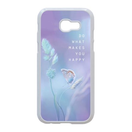 virágos tavaszi pillangós lepkés Samsung Galaxy A5 (2017) fehér tok