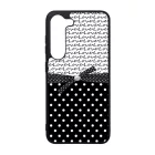 szerelem love fekete fehér pöttyös Samsung Galaxy A55 tok