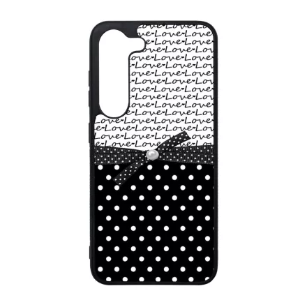 szerelem love fekete fehér pöttyös Samsung Galaxy A55 tok