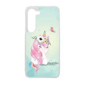 Édes unikornis és a Pillangó unicorn egyszarvú Samsung Galaxy A55 tok